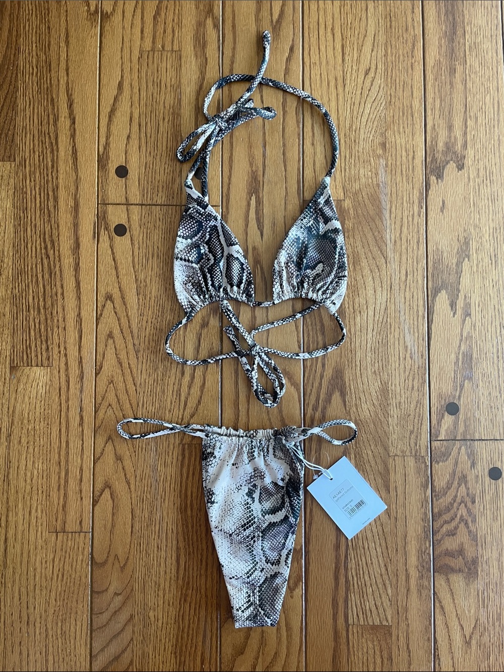 Aexae snakeskin bikini set
